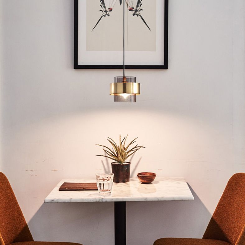 Plafond de chambre à coucher cylindrique Verre de plafond contemporain Plafond Light