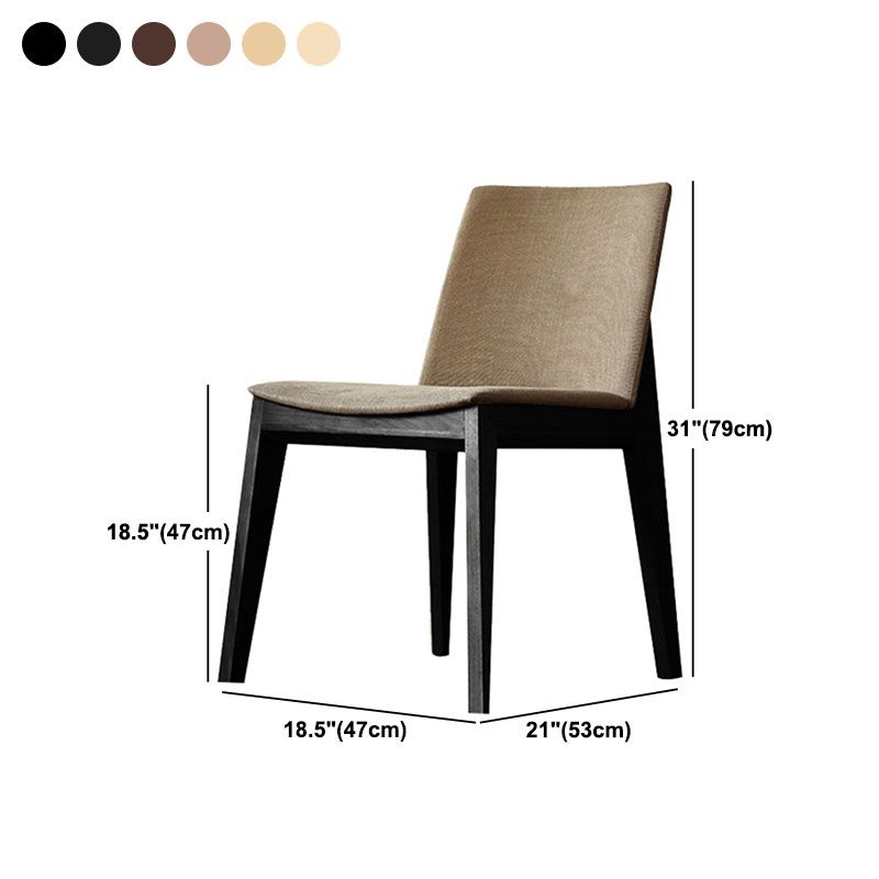 Dining Room Armless Chairs Modern Solid Wood Kitchen Chair for Home