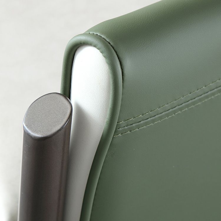 Contemporary Arm Chair Metal Solid Back Dining Room Chair for Indoor