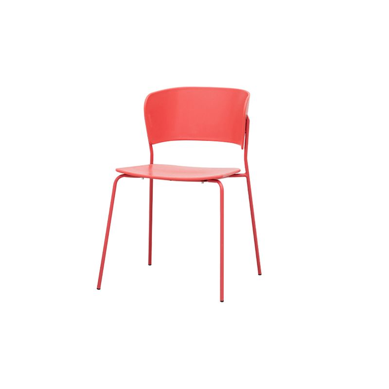 Sillas de comedor contemporáneas, sillas laterales sin brazos con patas de metal para cocina