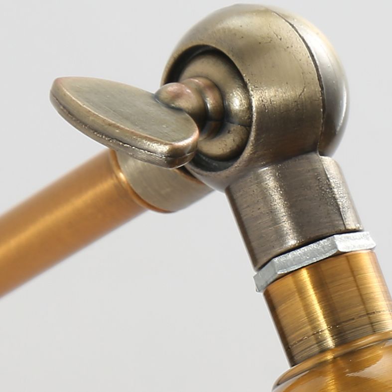 Vintage Industrial Wall Sconce Single Light Sconce Light in Clear Glass Shade