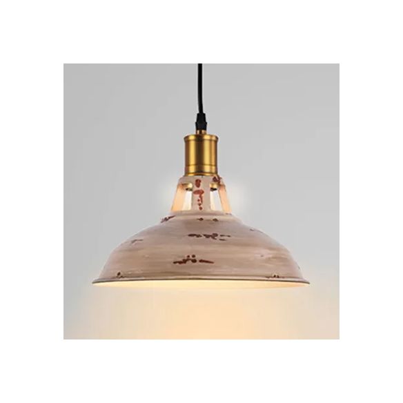 Rame rustico/beige/ruggine/grigio fienile illuminazione a sospensione in stile ferro da casa 1 ristorante leggero lampada a soffitto