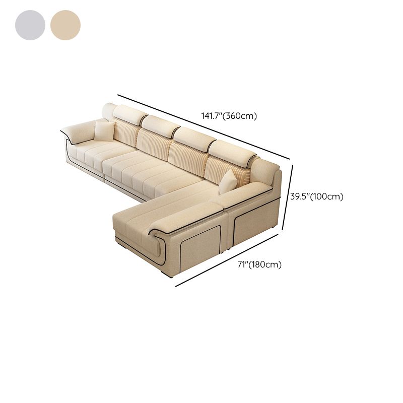 Scandinavian 39.37 " H Pillow Top Arm Sofa & Chaise for Living Room