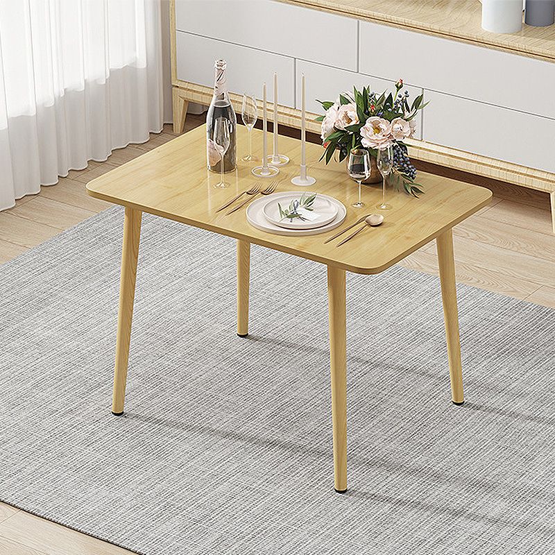 Modern Style Density Plank Wood/white Top Solid Wood Leg Coffee Table