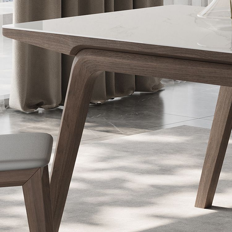 Modern 1/4/5/7 Pieces Dining Room Table Rectangle Stone Furniture in White