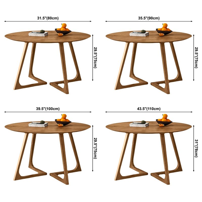 Round Pedestal Dining Site Table Contemporary Furniture with Pine Solid Wood