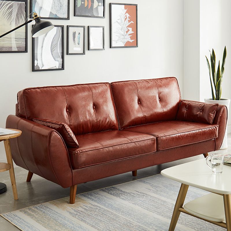 Contemporary Tufted Back Sofa 33.46" H Settee for Living Room with 4 Legs