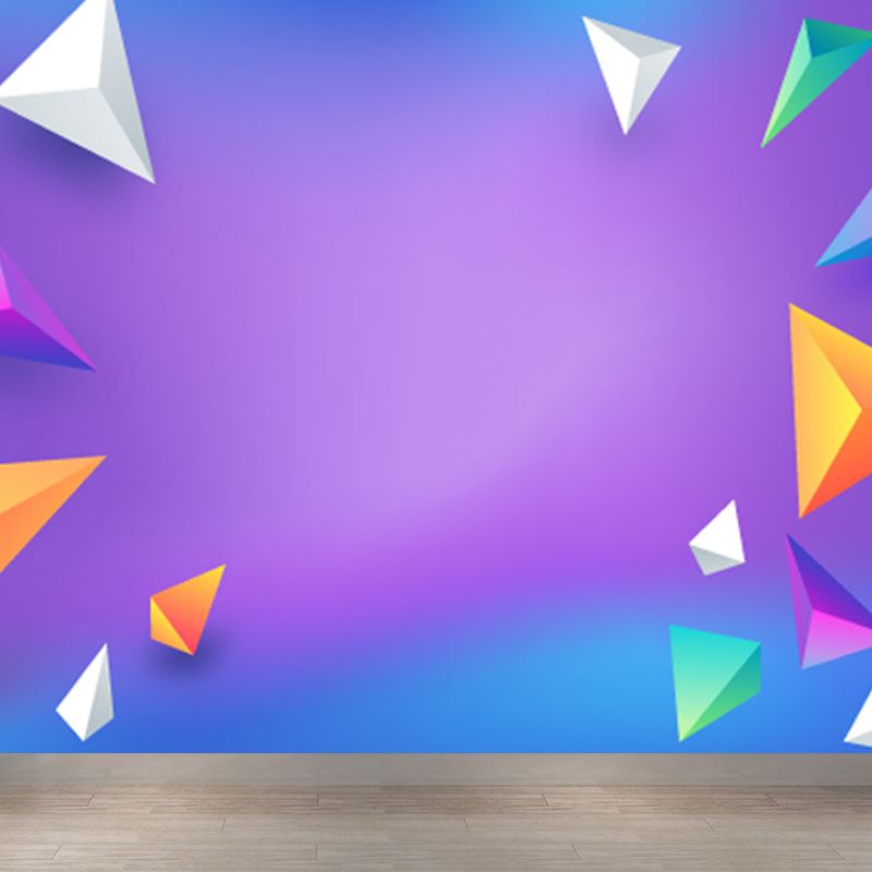 Dark Color Geometric Wallpaper Mural Abstract Modern Waterproofing Wall Art for Home