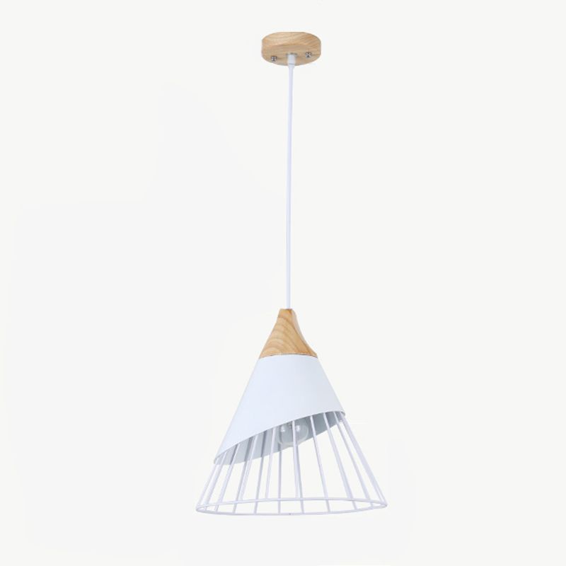 Wit hout Nieuw moderne hanglamp 1-licht kegel plafondlamp voor woonkamer voor woonkamer