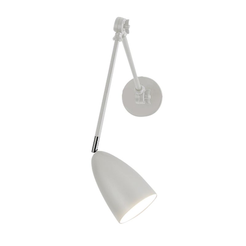 Metal Shade Wall Light Modern Single Light Adjustable Wall Sconce for Bedroom