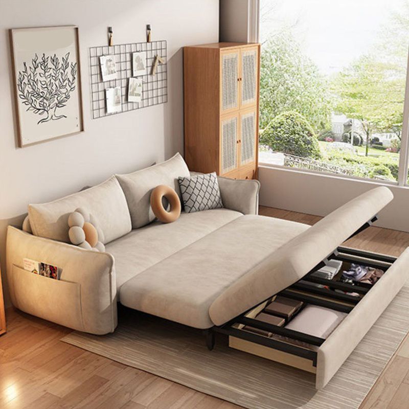 31" Wide Scandinavian Sofa Bed Pillow Included Folding Futon Sleeper Sofa