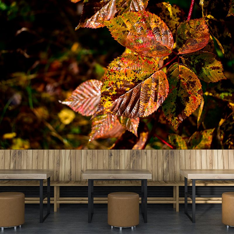 Creen Leaf Wall Mural Decal Stain Resistant Wall Art, Custom Size Available