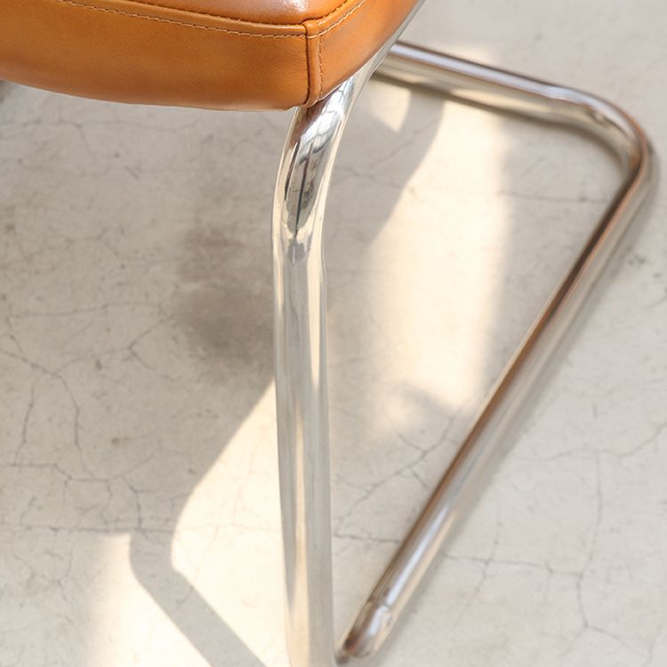 Contemporary Metal Dining Chairs Dining Open Back Side Chair for Home Use