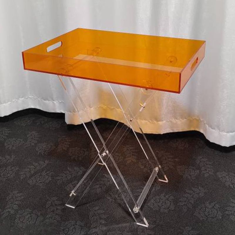 Modern Transparent End Table Round/Rectangular Acrylic Side Table