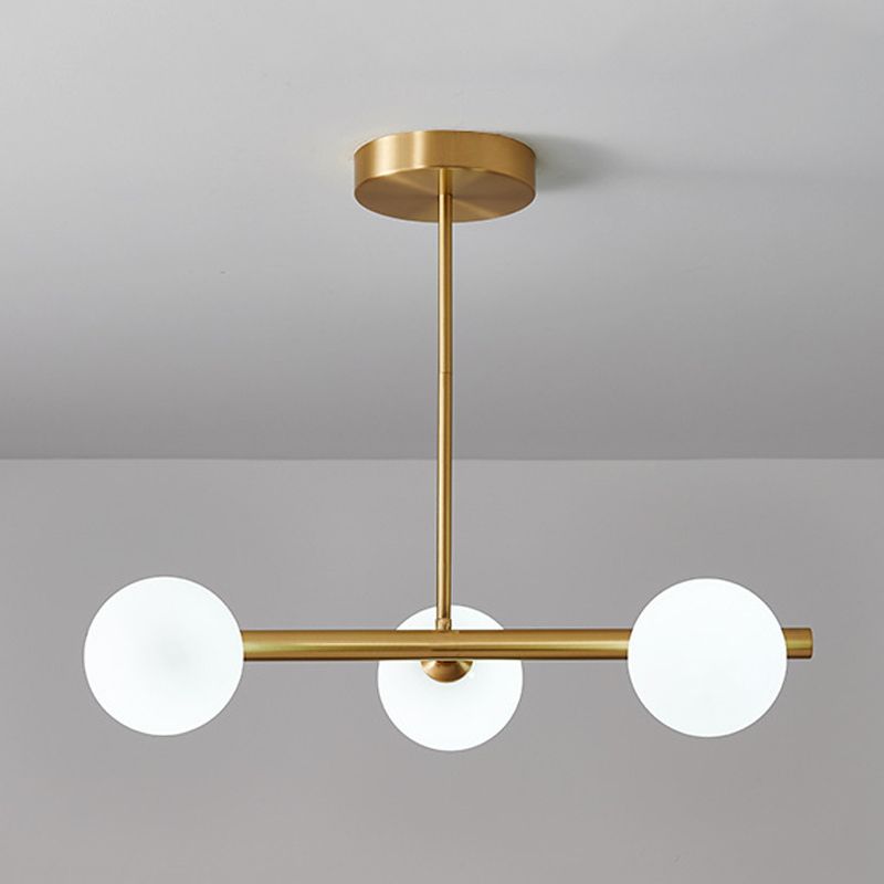 Glass Globe Island Lighting Modern Multiple-Light Island Pendant Lights