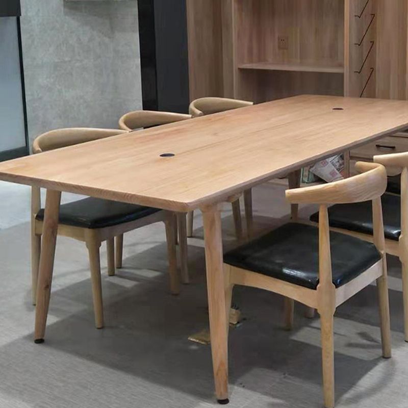 Modern Wood Office Desk Rectangular Shape Task Desk with 4 Legs for Home