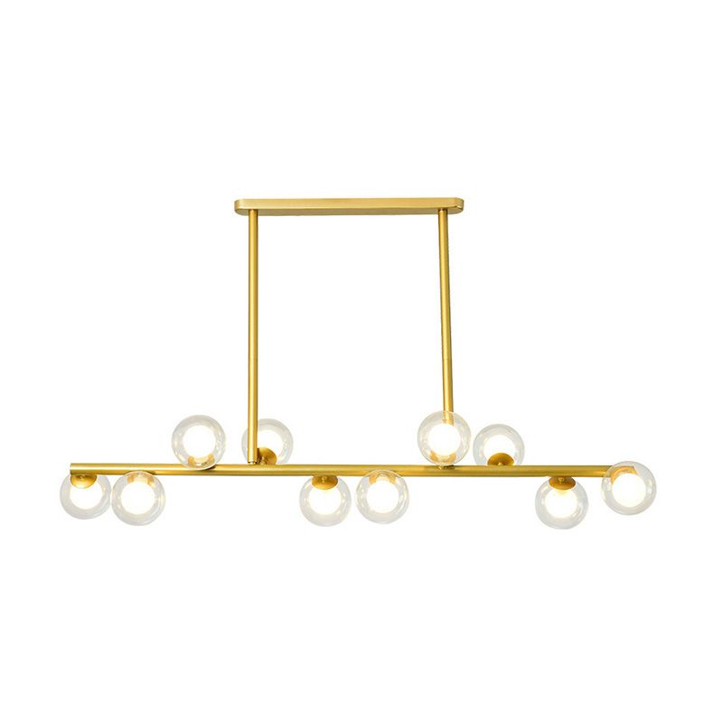Spherical Hanging Island Lights Ultra-Contemporary Glass Chandelier Lighting Fixtures for Restaurant