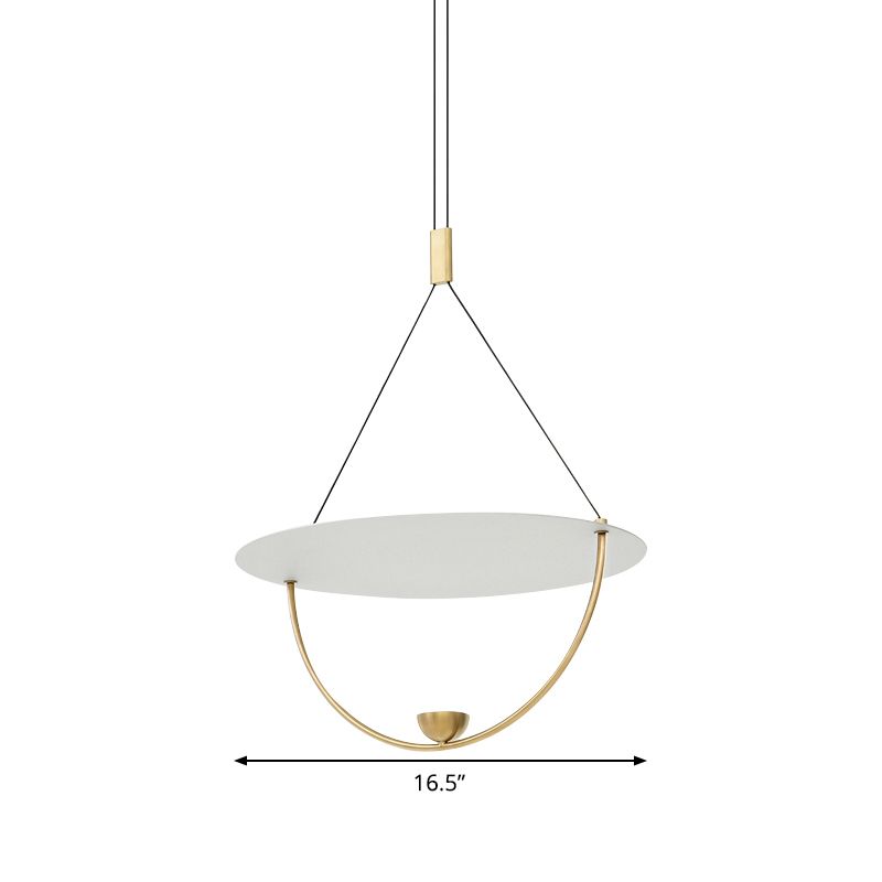 Luz de colgante de lágrima acrílica súper delgada Lámpara de oro LED simple Lámpara colgante en luz cálida