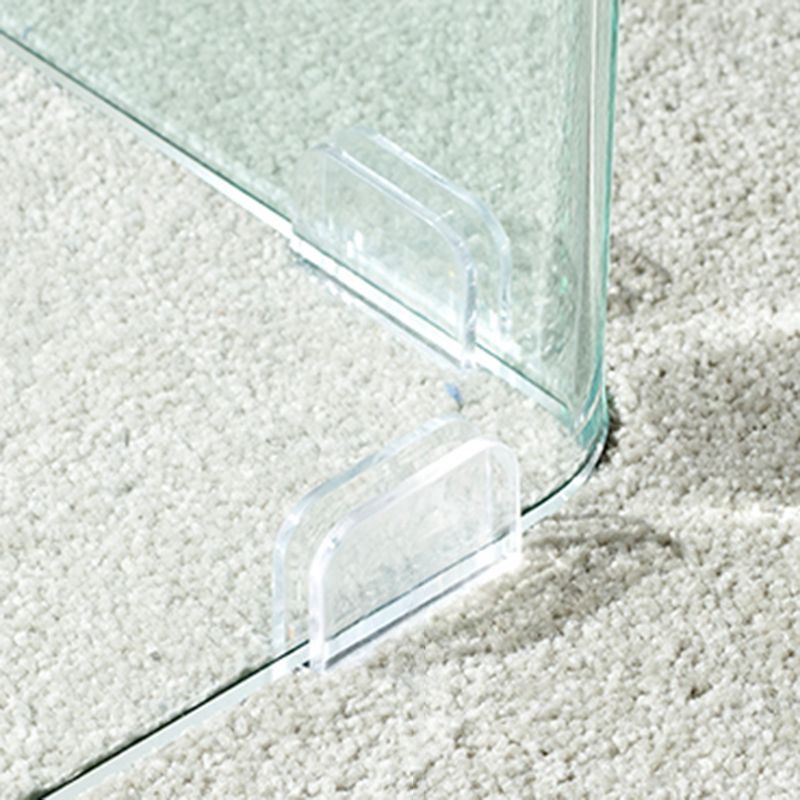 Contemporary Round Dining Room Table Tempered Glass Table with Pedestal Base