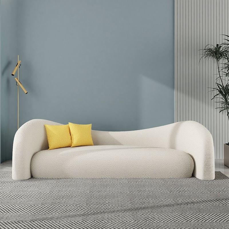 Beige and Dark Gray Sofa Tuxedo Arm Seating with Pillows for Apartment