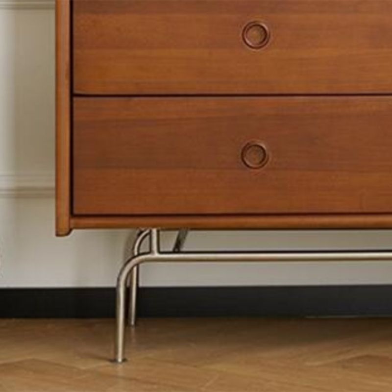 Ultra-Modern Horizontal Double Dresser Solid Wood Storage Chest Dresser for Bedroom