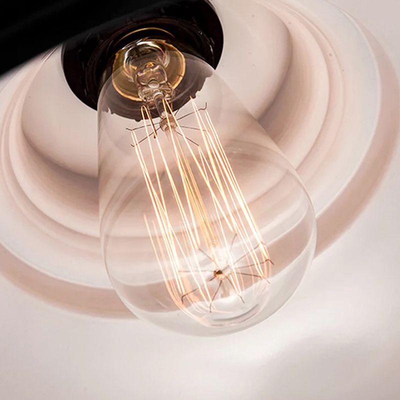 Single Ceiling Light Industrial Dome Shade Iron Hanging Pendant Light for Restaurant