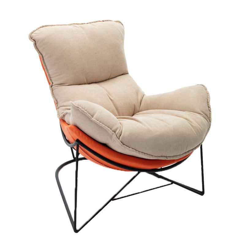 Faux Leather Armless Lounge Chair 34.25" L x 37.40" W x 34.64" H Cushion Back Chair