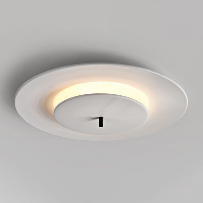 Acrylic Circular LED Ceiling Fixture in Modern Style Aluminium Macaron Flush Mount for Bedroom