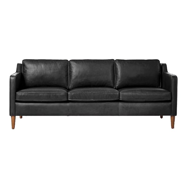 Faux Leather 35,43 "Haute Courette de coussins à 3 places Resicace
