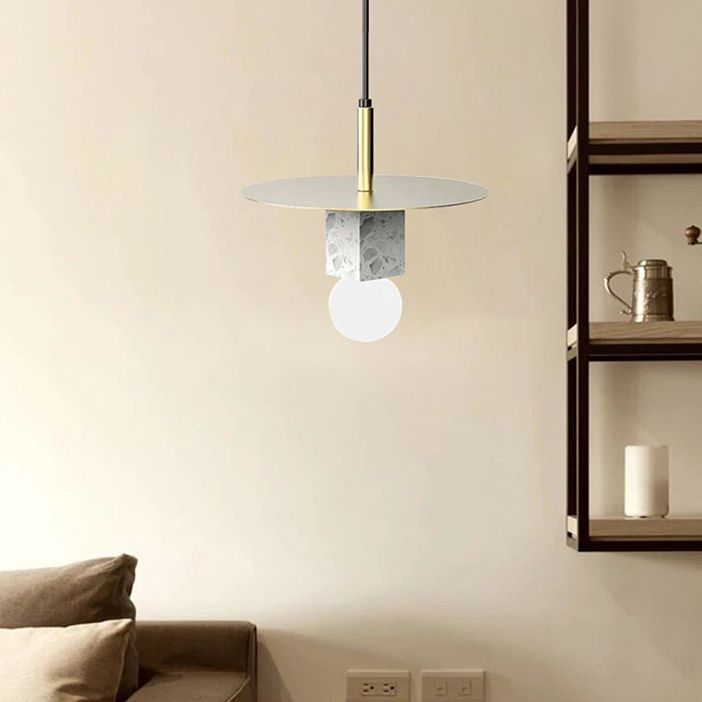 Pendant de style moderne Light Nordic Style Stone Cube suspendu pour le chevet