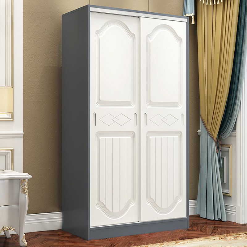 Contemporary Wardrobe Armoire Wood Combination Armoire With Doors