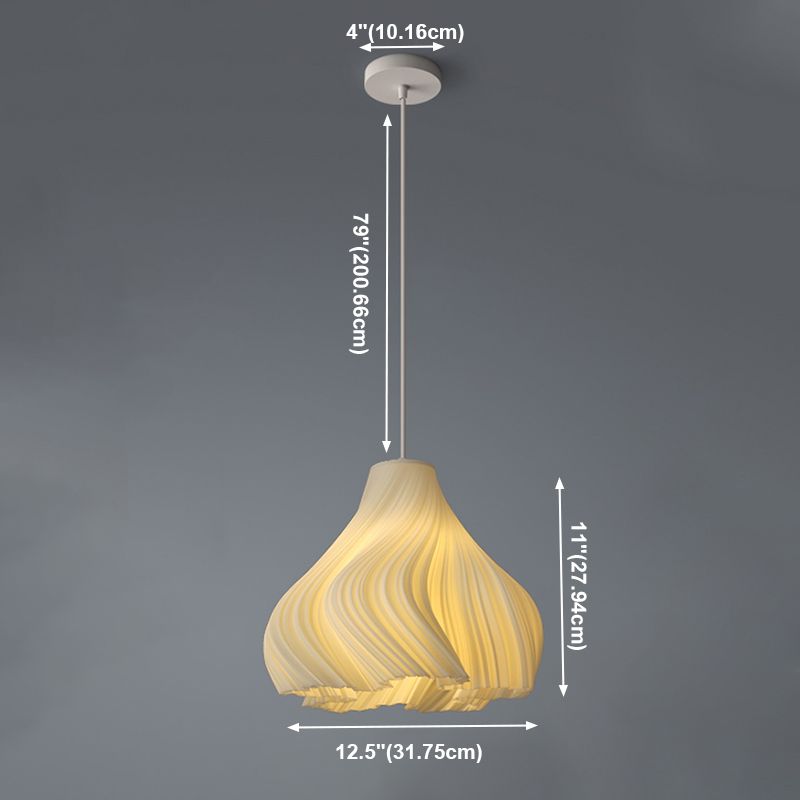 Pendante intérieure minimaliste, Éclairage de pendentif à 1 lumière en acrylique blanc