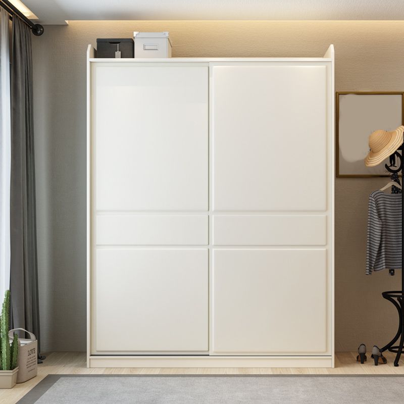 White Modern Wardrobe Armoire Wooden Wardrobe Closet with Shelves