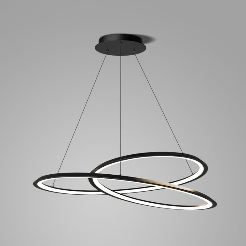 Lumo a spirale a spirale minimalista a spirale a sospensione a soffitto in alluminio per il ristorante