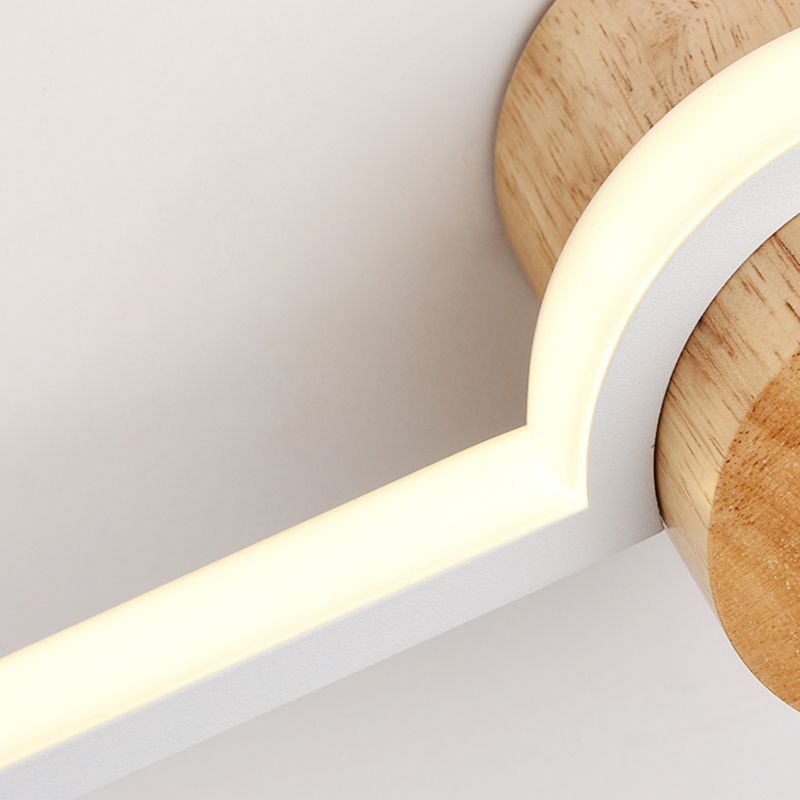 1 Light Metal Linear Wall Lighting Modern Simple Style Wall Mounted Light Fixture