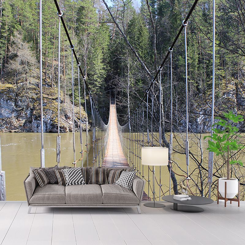 Space Extension Mural Mildew Resistant Industrial Decorative Wall Covering