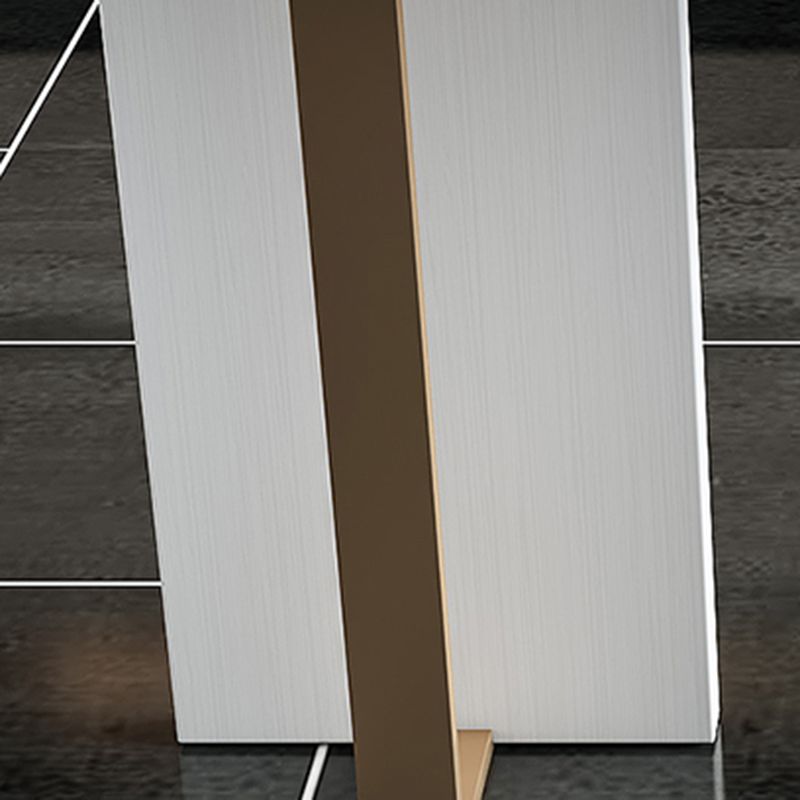 Faux Marble Bistro Bar Table Rectangle White Bar Table for Home