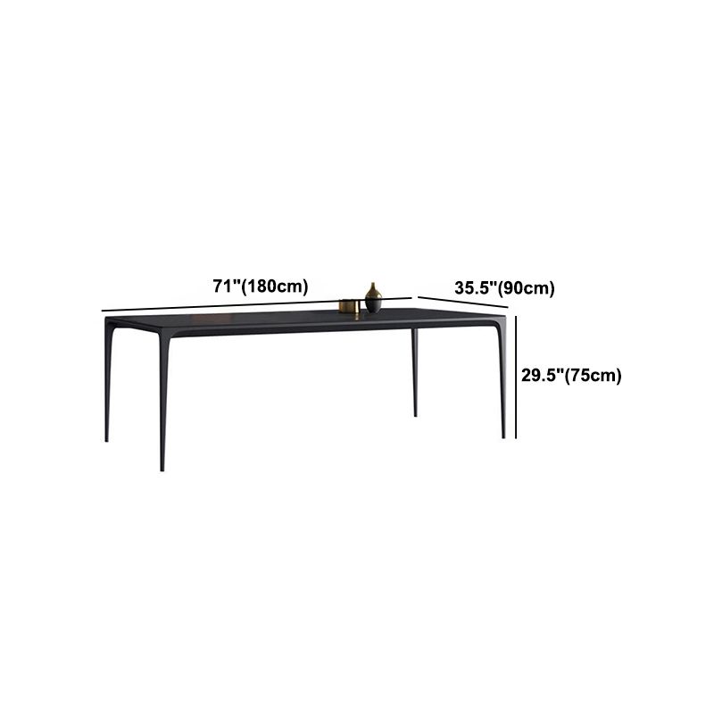 Modern Aluminium Dining Table Set 1/4/5 Pieces Rectangle Dinette Set with Sintered Stone