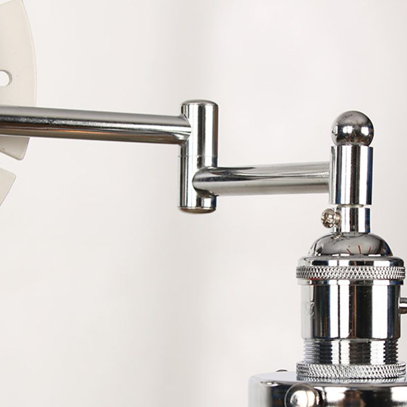 Adjustable Industrial Sconce Light Glass 1-Light Sconce Light Fixture