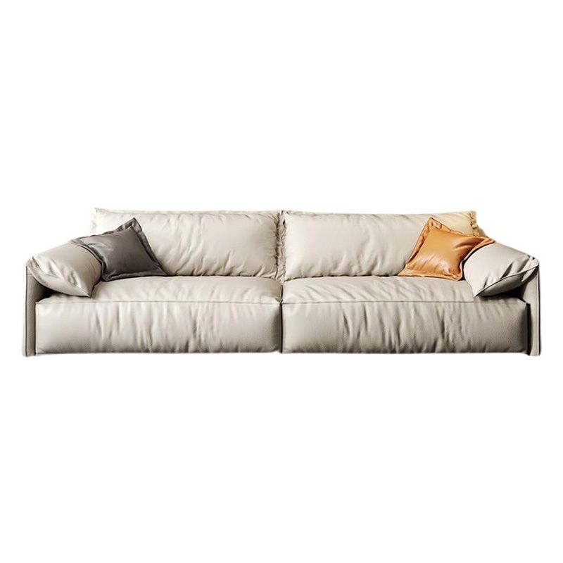 Square Armrest Latex Sponge Seat Filled with Pine Base Rectangular Sofa