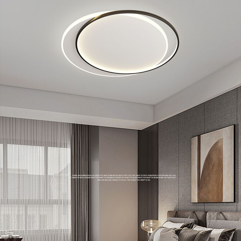 Modern Geometric Flush Mount Ceiling Lights Metal Flush Mount Light Fixtures with Acrylic Shade