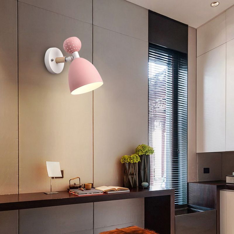 Modern Nordic Macarons Style Geometric Shade Wall Sconce Metal 1 Light Sconces