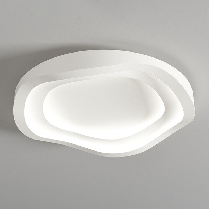 Contemporary White Flush Mount Lighting Unique Acrylic Ceiling Light