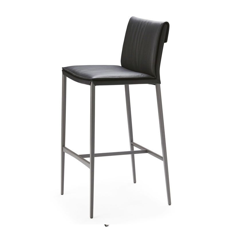 Contemporary Style Metal Bar Stool Footrest Counter Stool for Restaurant