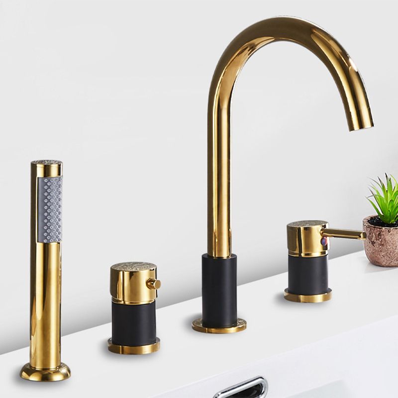 Deck Mounted Metal Roman Tub Faucet Low Arc Roman Tub Faucet Set