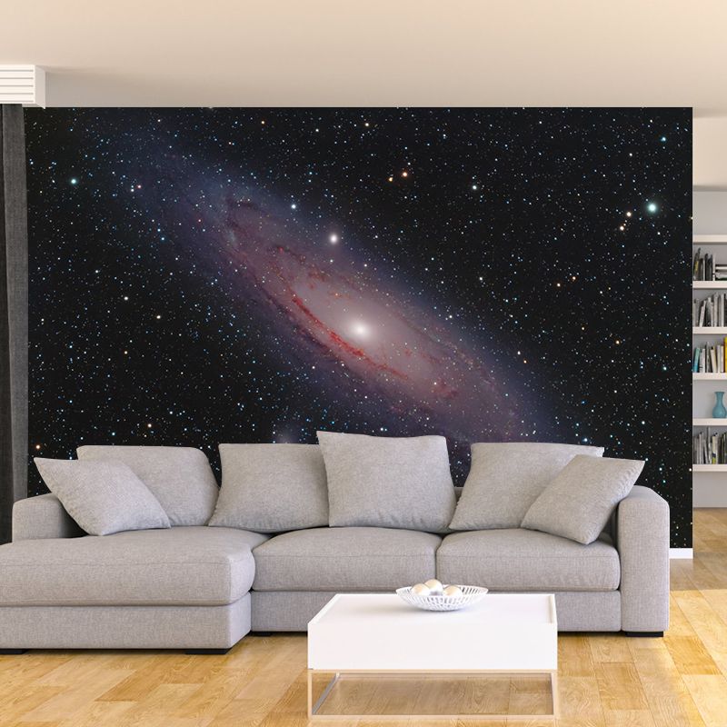 Modern Illustration Mural Wallpaper Starry Sky Sitting Room Wall Mural