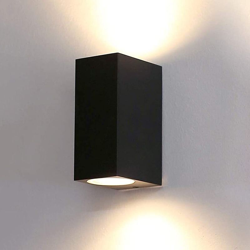 Cylinder Shape Wall Lamp Modern Style Metal 2 Lights Wall Light in White/Black