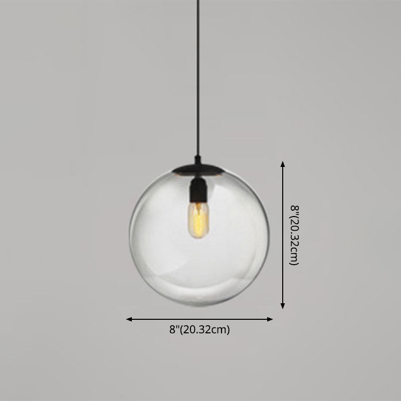 Globe Hanging Pendant Light Modern Simple Glass Pendant Light Fixtures for Restaurant