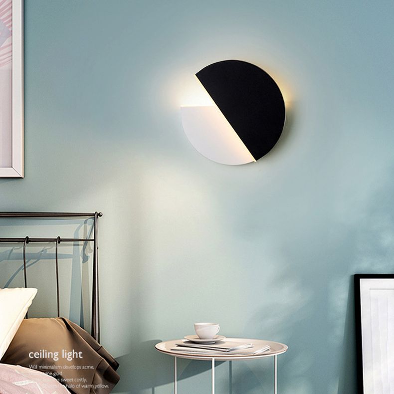 Stile moderno a forma rotonda a led monte a monte leggera camera da letto da letto da comodino lampada con applique