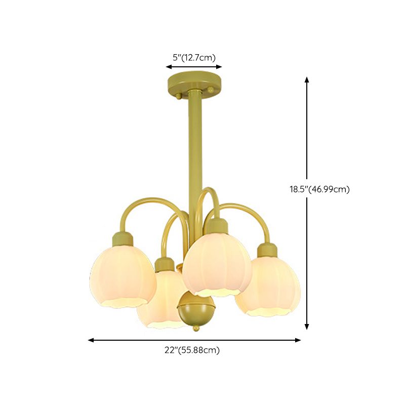 Modern Style Ceiling Lamp Creative Glass Shade Flush Mount Light Fixture